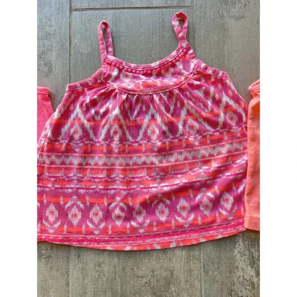 Set of 3 Lot Toddler Baby Girl Sleeveless Tank Top Cotton Casual Ruffle 24m 2T - Picture 3 of 9